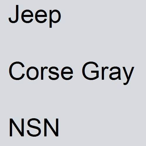Jeep, Corse Gray, NSN.